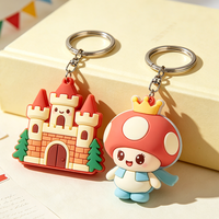 Porte-clés personnalisé en PVC à base d'image, figurine 2D/3D tendance, haute fidélité, cadeau d'entreprise commémoratif en gros
