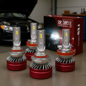 Ampoules de phares LED Db Csp Chips 9005 Hb3 H11 12v pour mise à niveau et rénovation, blanc glacé 6000k, faisceau haut et faisceau bas combinés - Product Image 2