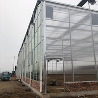 Serre agricole multi-chapelles légère en polycarbonate, grande serre Venlo à haute transparence en plaques PC