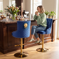 YIBO Tabouret de bar de luxe moderne haut comptoir avec heurtoir de lion Offre Spéciale pour salle à manger salon maison hôtel