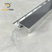 Bordure carrée en aluminium DECORTRIM de qualité supérieure pour la rénovation intérieure de luxe et les systèmes de balustrades en verre sans cadre