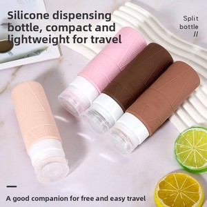 Bouteilles de voyage en silicone légères et grande capacité pour gel douche, nettoyant visage, cosmétiques, lotion portable, voyage d'affaires - Product Image 3