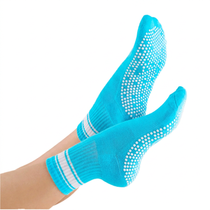 <b>Customized</b> Women's Pilates <b>Socks</b> With Good <b>Grip</b>, Adhesive Dispensing, Anti-slip Crew <b>Socks</b> and Comfortable Yoga <b>Socks</b> - Product Image 2