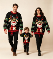 Pull-over unisexe à LED pour adultes, motif arbre de Noël, idéal pour les fêtes et festivals, promotion club, vente flash, pas cher