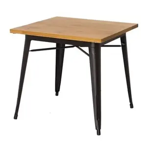 JXT all'ingrosso impilabile Cafe Bistro metallo sedile in legno ristorante Design Vintage sedia da pranzo industriale in metallo