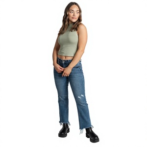 Camiseta sin mangas básica de moda para mujer, ajustada, elástica, informal, para verano, para usar en capas, con opción de logotipo personalizado, opciones de talla, venta al por mayor - Product Image 1