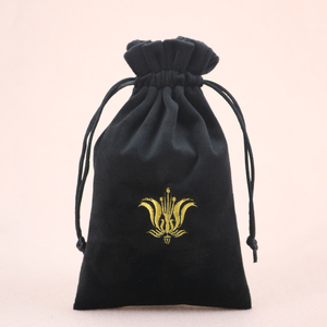 Bolsas de Regalo de Terciopelo Negro al por Mayor, Bolsas de Joyería con Cordón, Bolsas de Regalo con Logotipo Personalizado - Product Image 5