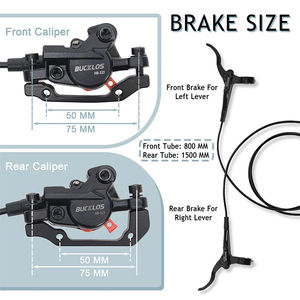 Juego de Frenos de Disco Hidráulicos BUCKLOS para Bicicleta de Montaña OEM/ODM de Doble Pistón 800/1500 mm Delantero y Trasero Freno de Presión de Aceite para MTB - Product Image 2