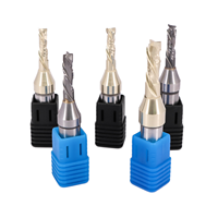 Bushwalk mesin Router CNC 1/2*8*22 pemotong penggilingan Spiral Lurus karbida HSS ODM alat pemotong kilat 3mm timah