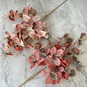 Nouveau Design Soie Artificielle Orchidée Fleurs 5 Fourchettes 30 Têtes <span class=keywords><strong>Whelan</strong></span> Fleur pour La Maison Fête Des Mères Noël Nouvel An Halloween - Product Image 2