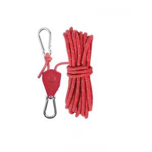 Cordes de fixation pour bâche de camping avec système à cliquet, poulie et engrenage métallique renforcé - Cordes de maintien réglables très résistantes - Product Image 1
