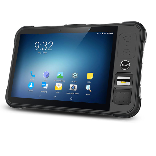 8'' Rugged Android 13 IP65 4G Industrial Tablet with UHF RFID and 2D Barcode Scanner Industrial Grade Tablet Computer