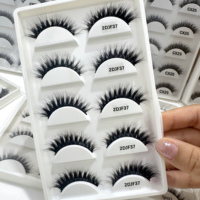 Faux cils effet naturel, cils vaporeux, cils œil de chat, faux cils en vison synthétique, cils en bande volumineux, personnalisables avec logo