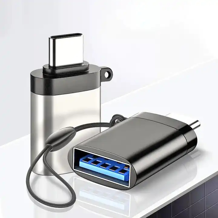USB-C Male to USB 3.0 Female OTG Adapter Gray Aluminum Alloy Type