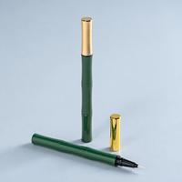 Emballage en gros vide pour stylo eyeliner sans air en bambou avec pinceau, tubes en plastique pour stylo eyeliner liquide et stylo à sourcils