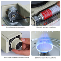 Barbecue portable d'extérieur Senbo et cuisinière à poisson grillé antiadhésive avec dispositif de protection contre la pression