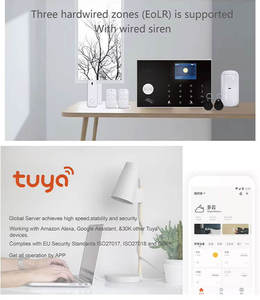 Tuya Smart WIFI 2G/4G GSM Home Security Alarm Burglar <b>System</b> <b>Wireless</b> Wired With Google Alexa IP <b>Camera</b> House Protection - Product Image 6