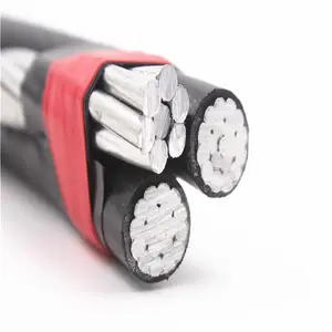 Kabel bundel udara saluran kawat daya transmisi Overhead 3 core Zuzara Limpet Scallop triplex kabel abc harga