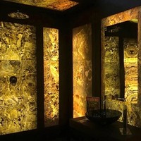 Feuilles de placage en pierre véritable rustique d'automne revêtement mural en quartzite ardoise translucide pierre perméable à la lumière naturelle Flexible mince