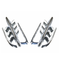 Accessoires de moto en plastique ABS de haute qualité pour Goldwing GL1800 2001-2011, carénage chromé Shark Gills, ajustement universel, 1 ensemble