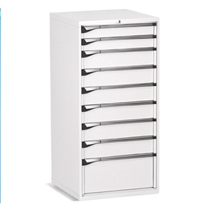 Fami Master Key Comfort <b>Drawer</b> Cabinet 9 <b>Drawers</b> 714x726x1500 Mm Pure White Ral9010 <b>Tool</b> Storage - Product Image 2