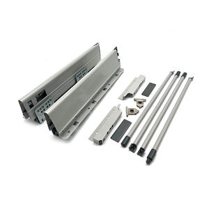 Glissière de tiroir d'équitation de luxe à amortissement réglable Pompage latéral en acier 3D - Product Image 3