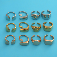 Benutzer definierte Ring Gravierte Logo Name Personal isierte Schmuck mischung Großhandel Edelstahl Blank Ring