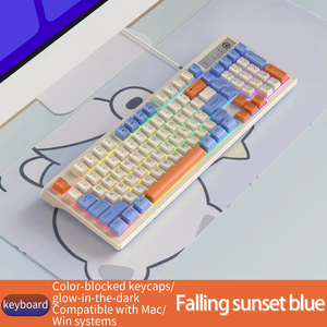 Customized Game Keyboard and <b>Mouse</b> Set Colored Wired Luminescent Desktop Computer Accessories 98 Key Keyboard Set - Product Image 3