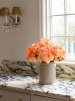 35cm Realistische Kunstmatige Hortensia Bloem Enkel Steel Stof Zijde Hortensia voor Huis Bruiloft Tafel Vaas Decoratie