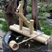 Dispositif de dissuasion d'oiseaux en bambou de style japonais, goutteur d'eau, bec verseur de bassin à eau courante, cascade traditionnelle Shishi-odoshi