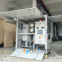 Purificateur d'huile de transformateur sous vide à double étage FUOOTECH 2000 LPH ZYD-2BY-W de haute précision, machine de recyclage d'huile diélectrique
