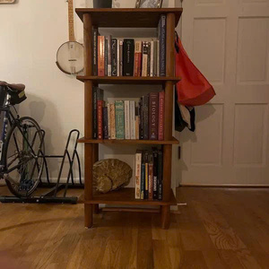 High Quality Solid <b>Pine</b> Wood Bookshelf Mid Century Modern, 4-Tier Bookcase Eco-Friendly & Durable Feature Wholesale - Product Image 4