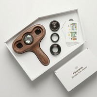 Caleidoscope en bois personnalisé OEM à perspective panoramique, jouet scientifique optique, jeu d'exploration visuelle multi-vues