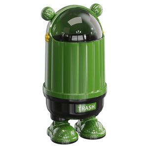 Cubo de basura cilíndrico con tapa, impermeable, para uso en interiores, para sala de estar, dormitorio, 1,1 kg, KT009 - Product Image 3