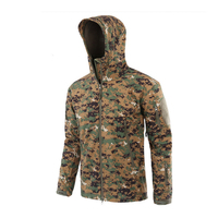 JY-009 personnalisé unisexe Softshell veste pour hommes femmes Sport extérieur Jungle numérique Camouflage veste à capuche Softshell veste