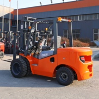 Chariot élévateur diesel robuste de 3 tonnes [certifié CE/ISO] pour usage extérieur en entrepôt, chariot élévateur à combustion interne