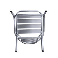 Chaise empilable en aluminium d'extérieur - Imperméable, durable, légère, portable, design moderne pour café, jardin, école, restaurant, événements
