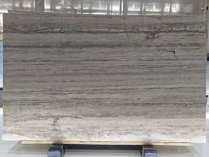 Dalle de travertin gris italien texturé pierre naturelle pour cuisine salon extérieur mur et sol pavé avec un design moderne - Product Image 6