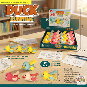 Jouet de bain en plastique de 12,5 cm, canard qui tourne, jouet aquatique flottant pour bébés et enfants de 13 à 18 mois - Product Image 1