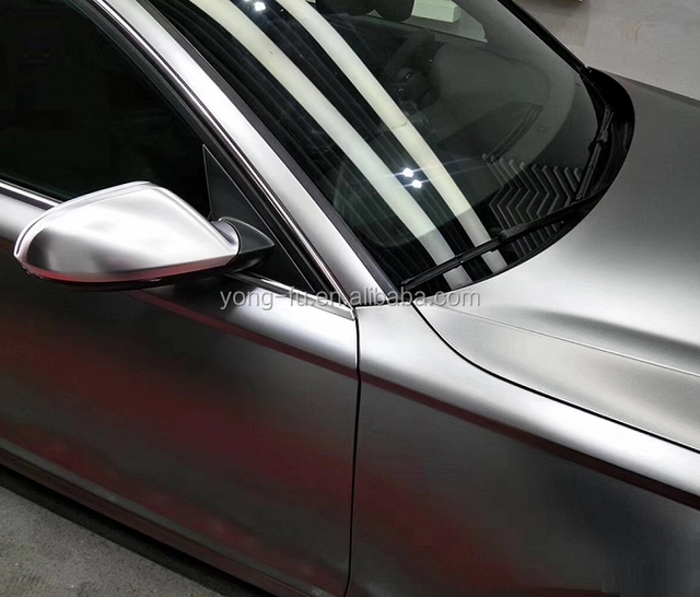 High Performance Satin Metallic Titanium Grey Car Body Vinyl Wrap
