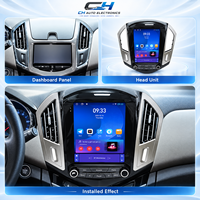 Radio Mobil Tesla Style OLED Android 12 9,7 inci untuk Chevrolet Cruze 2012-2015, GPS DSP CarPlay Multimedia Player