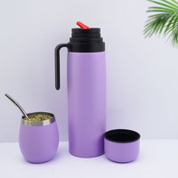 Termo de Acero Inoxidable al Vacío de 1.0L para Yerba Mate de Paraguay y Argentina