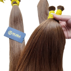 Extensiones de Cabello Humano Virgen Vietnamita Rusa, Liso, Rubio Plateado, Puntas Completas, Cabello Crudo, Súper Doble Trama, Micro-Link - Product Image 1
