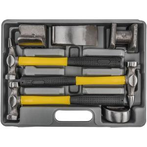 Haute qualité Portable marteau Dolly ensemble 7 pièces jaune noir carrosserie Dent marteaux marteau Dent corps garde-boue ensemble d'outils - Product Image 3