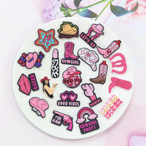 Cowgirl <span class=keywords><strong>rose</strong></span> chaussures breloques pour filles femmes mignon sabots accessoires fête d'anniversaire chaussures décorations concepteur breloques chaussures breloques - Product Image 4