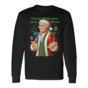 T-shirt à manches longues George Washington Santa 67 Meme Christmas - Product Image 2