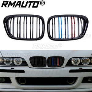 Calandre avant de voiture RMAUTO style M, calandre de course noire brillante pour BMW E39 Série 5 1997-2003, kit de carrosserie - Product Image 1