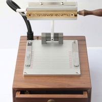 TEBAK Mini presse à estamper à chaud manuelle artisanale pour le cuir, le logo, les lettres, les numéros, les marques, les portefeuilles, automatique
