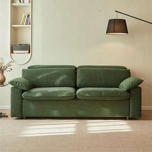 أريكة من الفانيلا عالية الجودة إخفاء سرير أريكة خضراء ثنائية الغرض تصنيع أريكة غرفة نوم أريكة كاتيل مع مرتبة - Product Image 3