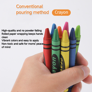 Ensemble de crayons lavables de haute qualité, 12 couleurs, non toxiques, logo/emballage personnalisable, fournitures artistiques pour enfants et écoles - Product Image 3